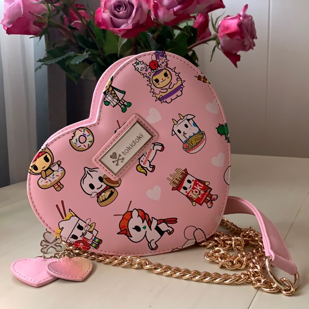 tokidoki Pink Heart Crossbody Bag